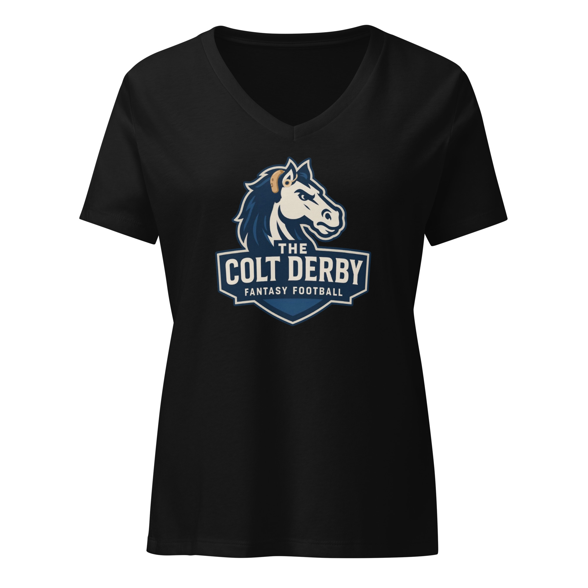 “The Colt Derby” Women’s Relaxed V-Neck T-Shirt
