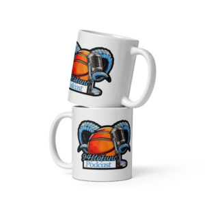 "94ft of UNC Podcast" White Glossy Mug