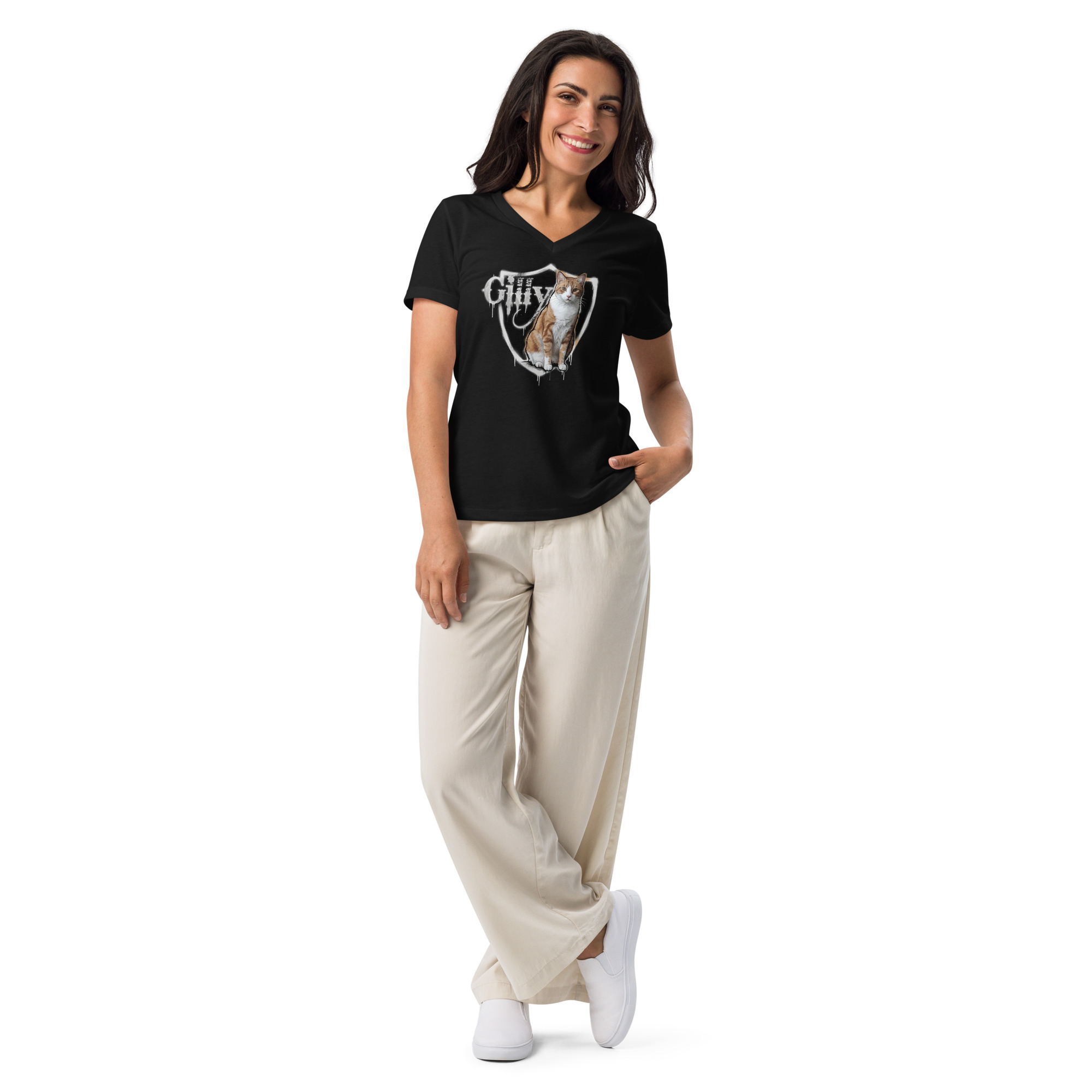“Gilly” Women’s Relaxed V-Neck T-Shirt