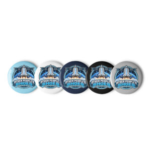 "Other People's Shoes: Creating Space" Set of 5 Pin Buttons